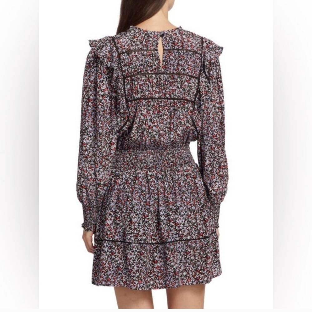 Rails Women's Size Large Faren Midnight Meadow Floral Long Sleeve Dress EUC - Picture 2 of 5